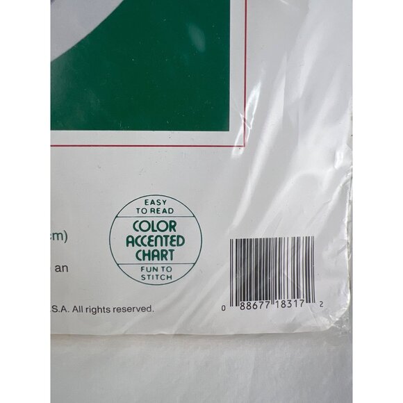 Sunset Counted Cross Stitch Dickens Village Tree Skirt Kit 46" Round Easy Color - Picture 3 of 5